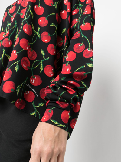 Dolce & Gabbana Langarmshirt Mit Print In Red