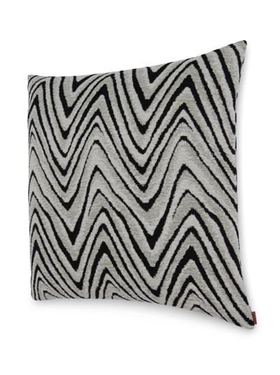 Shop Missoni Savana Zigzag Cushion In Grey