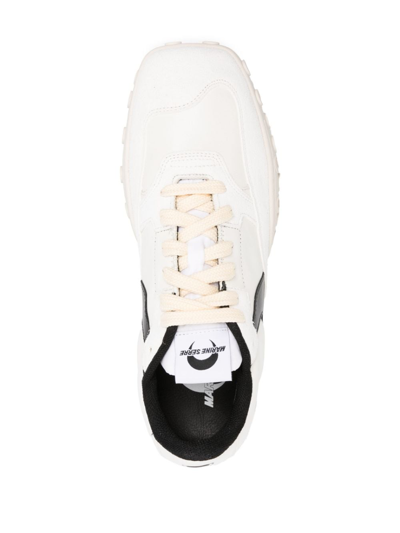 Shop Marine Serre Ms-rise 22 Low-top Sneakers In White