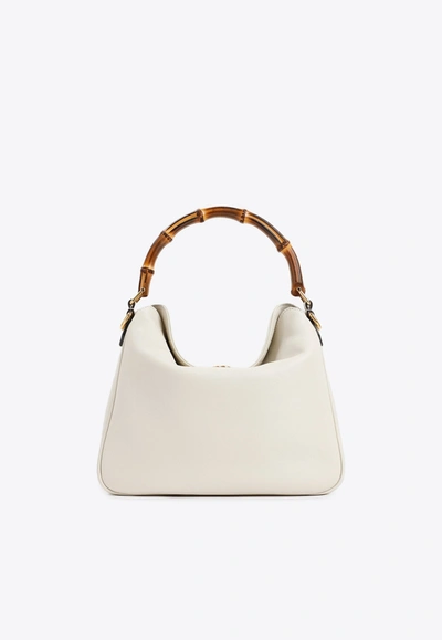 Shop Gucci Diana Shoulder Bag In Leather In White