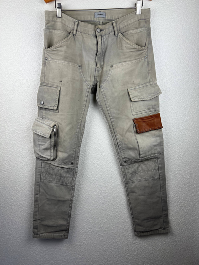 Cargo pants with strings - White
