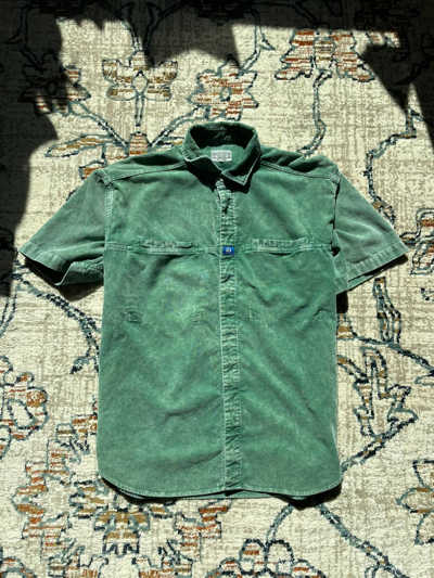 Pre-owned Cav Empt Oversized Green Cord Short Sleeve Button Up