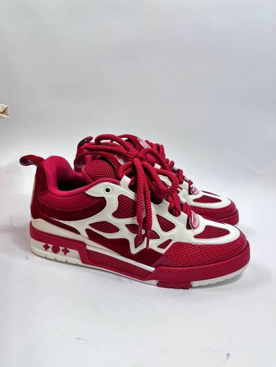 Pre-owned Louis Vuitton X Virgil Abloh Louis Vuitton Sk8 Red White Sneakers