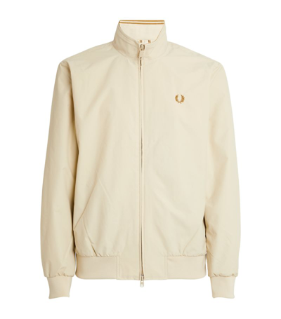 Shop Fred Perry Brentham Bomber Jacket In Beige