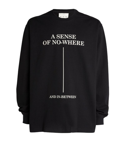 Shop Song For The Mute Cotton Slogan Sweater In Black