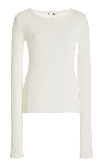 Éterne Long Sleeve Thermal Jersey T-shirt In White