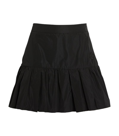 Shop Moncler Pleated Mini Skirt In Black