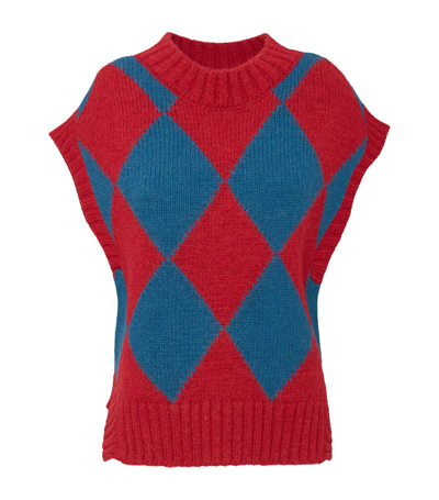Shop La Doublej Alpaca-blend Sweater Vest In Multi