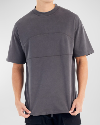 Shop Nana Judy Men's Washed T-shirt With Center Seam In Vintage Slate