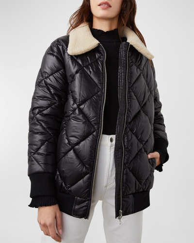 Shop Rails Shay Diamond-quilted Jacket In Black