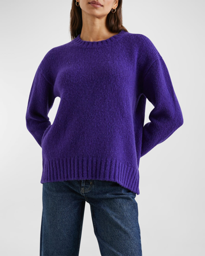 Shop Rails Olivia Crewneck Wool Sweater In Ultra Violet