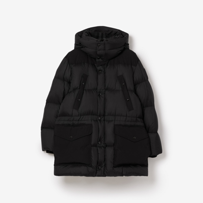 Shop Burberry Nylon Puffer Coat In Black