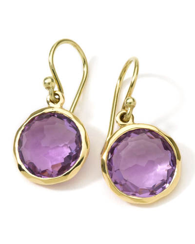Shop Ippolita Small Single Drop Earrings In 18k Gold In Amethyst