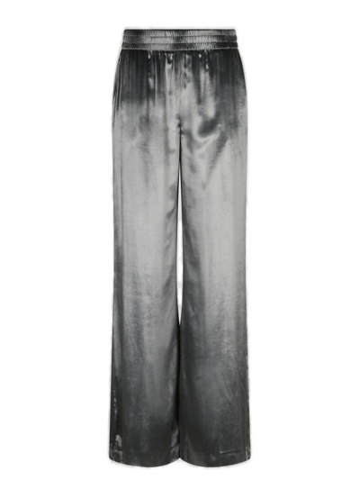 Shop Red Valentino Redvalentino High Waist Wide Leg Trousers In Grey