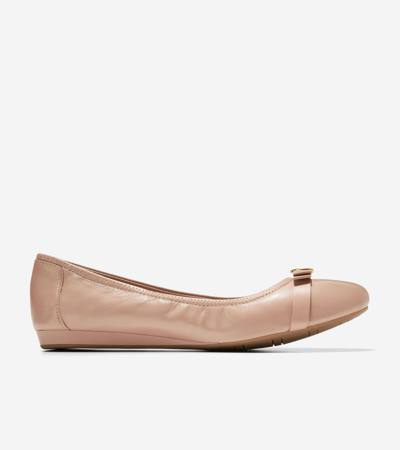 Cole Haan Women's Tova Bow Ballet Shoes - Beige Size 9.5 In Brush