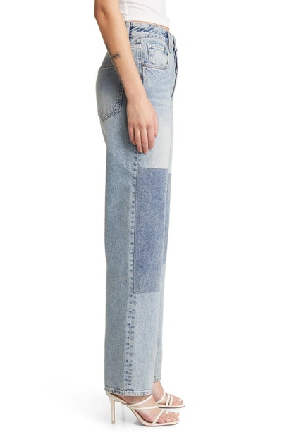 Ag Clove Patched High Waist Relaxed Straight Leg Jeans In Nomad
