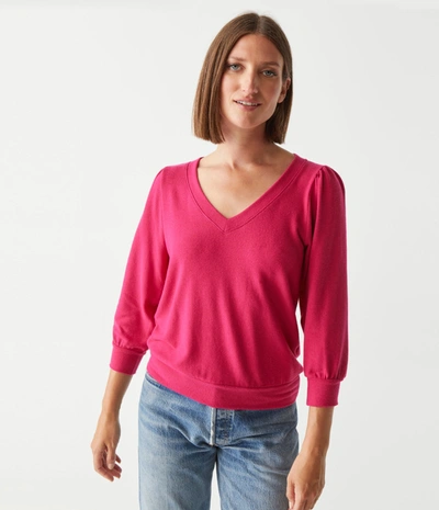 Shop Michael Stars Gabriella V-neck Top In Dark Voltage