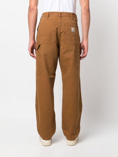 Shop Carhartt High-waisted Patchwork Trousers In 褐色