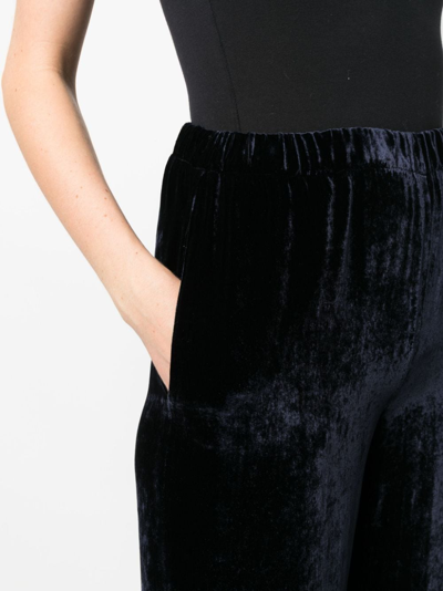 Shop Antonelli Elasticated-waist Velvet Trousers In Blue