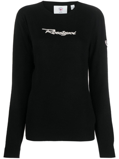 Shop Rossignol Signature Logo-embroidered Jumper In 黑色