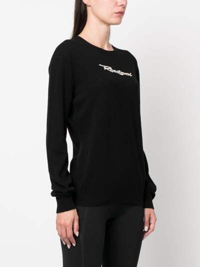 Shop Rossignol Signature Logo-embroidered Jumper In 黑色