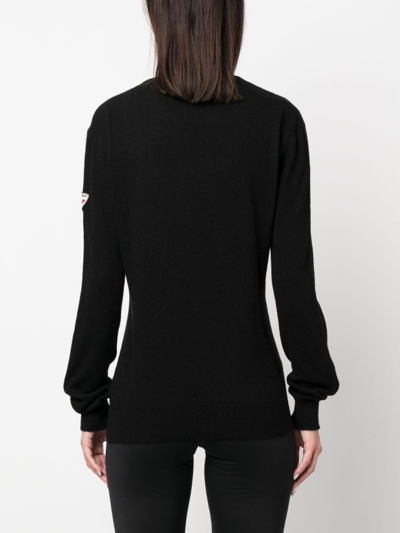 Shop Rossignol Signature Logo-embroidered Jumper In 黑色