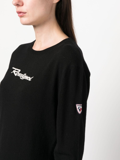 Shop Rossignol Signature Logo-embroidered Jumper In 黑色