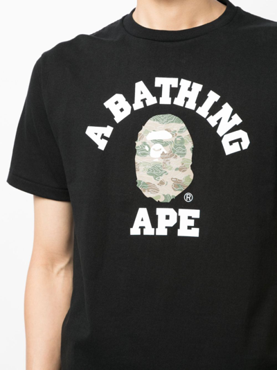 Shop A Bathing Ape Honeycomb Camo Cotton T-shirt In Black