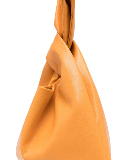 Shop Nanushka Jen Gathered Tote Bag In Orange