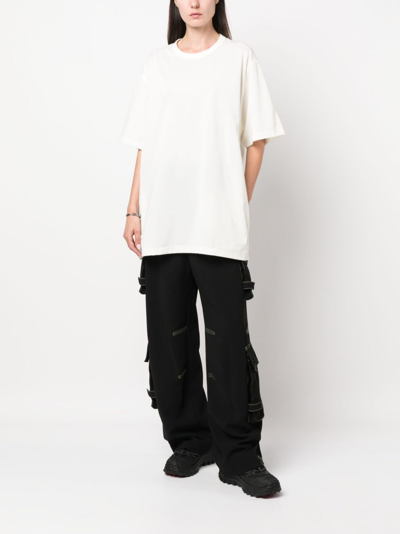 Shop Y-3 Short-sleeve Cotton T-shirt In 白色