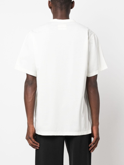Shop Y-3 Short-sleeve Cotton T-shirt In 白色