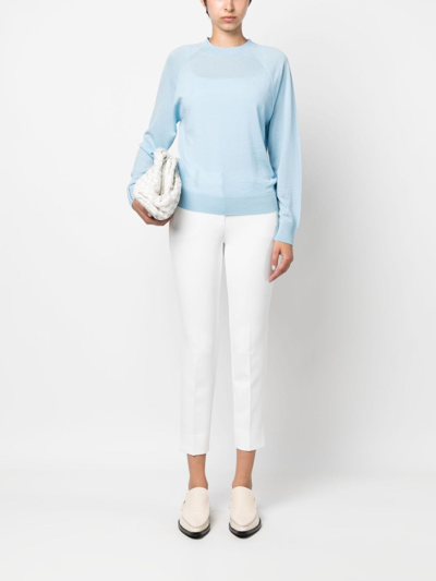 Peserico Tapered Tailored Trousers In 白色