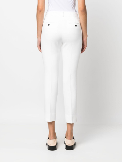 Peserico Tapered Tailored Trousers In 白色