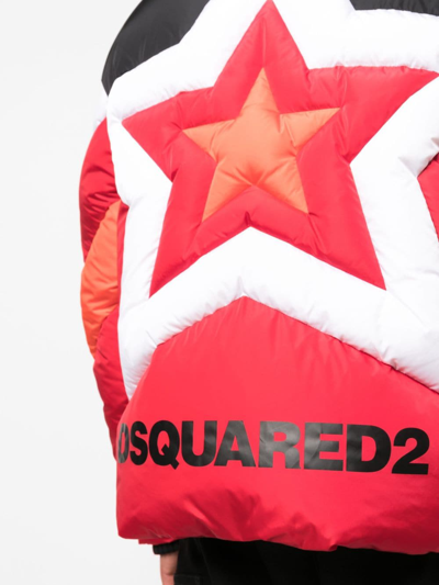Shop Dsquared2 Feather-down Padded Jacket In 红色