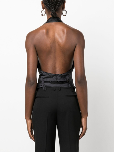 Shop Coperni Halterneck Open-back Vest In Black