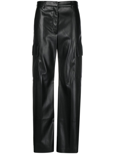 Shop Stella Mccartney Cargo-pocket Straight-leg Trousers In Black