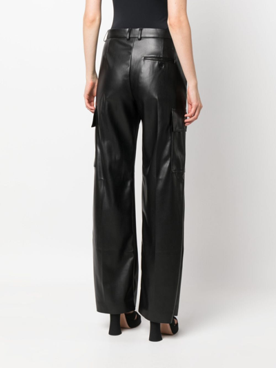Shop Stella Mccartney Cargo-pocket Straight-leg Trousers In Black