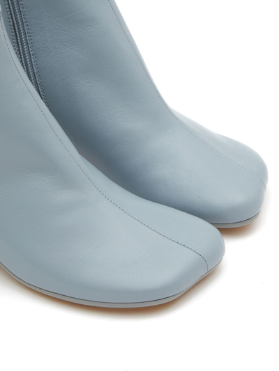 Shop Mm6 Maison Margiela Anatomic 45mm Ankle Boots In Blue