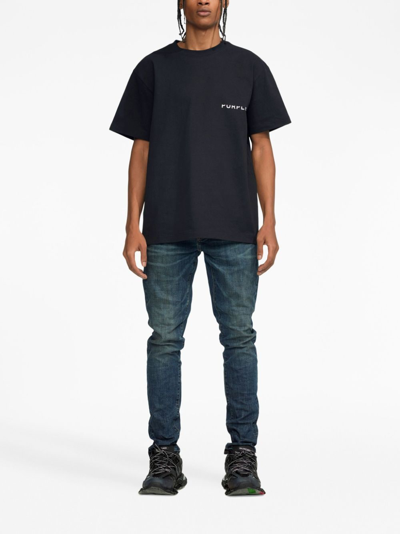 Purple Brand Low-rise Skinny Trousers In Blue