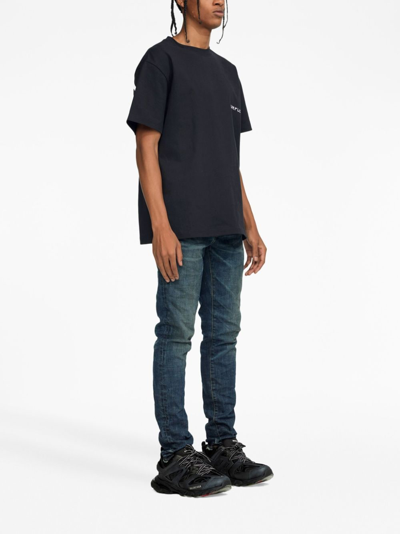 Purple Brand Low-rise Skinny Trousers In Blue