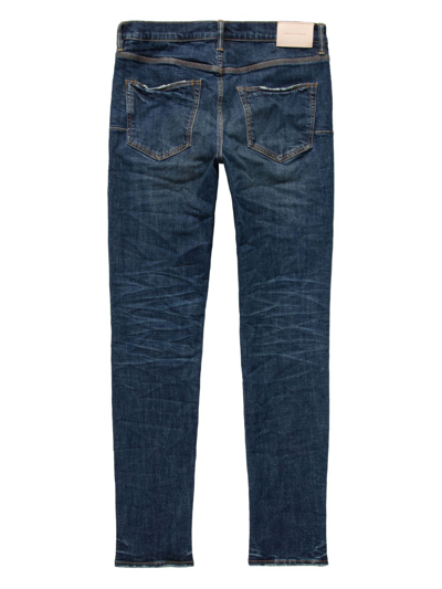 Purple Brand Low-rise Skinny Trousers In Blue