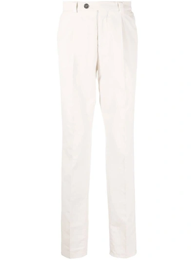 Shop Brunello Cucinelli Cotton Trousers In Grey