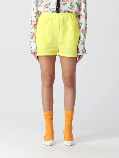 Shop Msgm Women's Bermuda. In Giallo