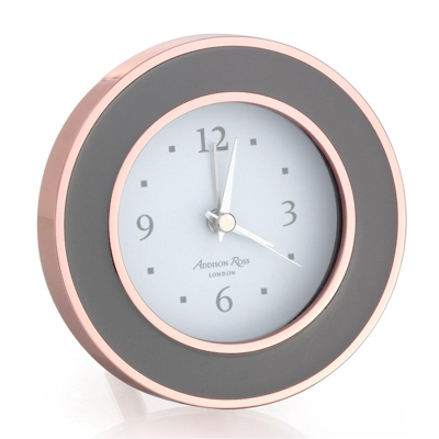 Addison Ross Ltd Rose Gold & Taupe Alarm Clock In Taupe
