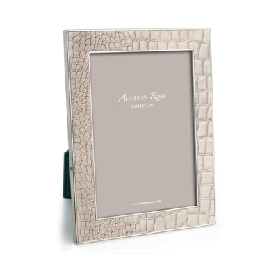 Shop Addison Ross Ltd Cream Croc & Silver Frame