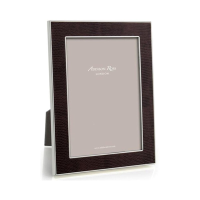 Addison Ross Ltd Coffee Snake & Silver Frame In Silver