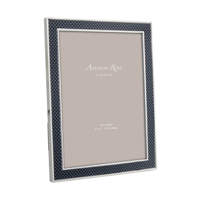 Addison Ross Ltd Grey Carbon Fibre & Silver 15mm Photo Frame In Grey