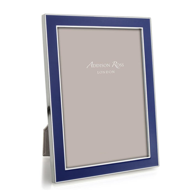 Addison Ross Ltd Royal Blue Enamel & Silver Frame In Blue