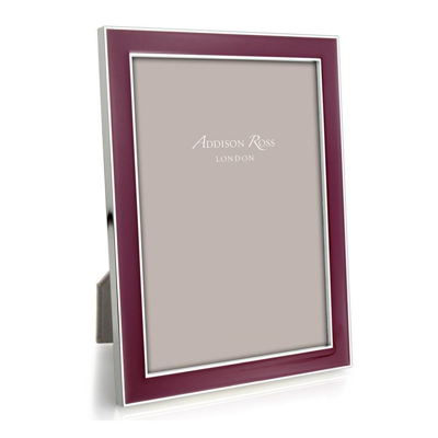 Shop Addison Ross Ltd Plum Enamel & Silver Frame