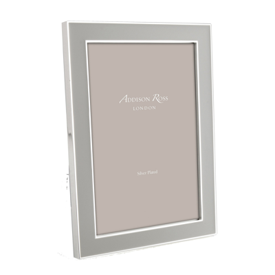Addison Ross Ltd Chiffon Enamel & Silver Frame In Silver
